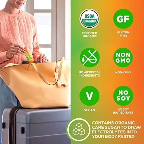 Orgain Organic Hydration Packets, Electrolytes Powder - Mango Hydro Boost with Superfoo - TrustMedUSA