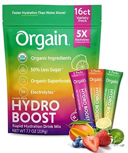Orgain Organic Hydration Packets, Electrolytes Powder - Variety Pack Hydro - TrustMedUSA