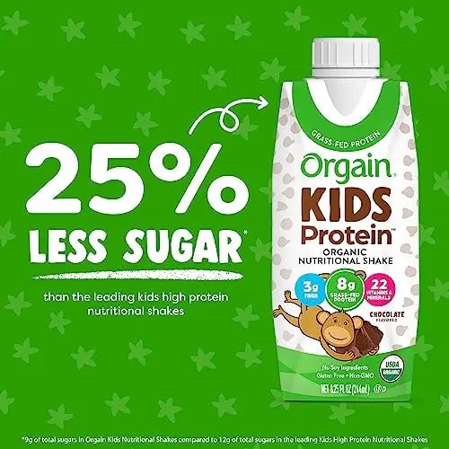 Orgain Organic Kids Nutritional Protein Shake, Chocolate - Kids Snacks with 8g Dairy - TrustMedUSA