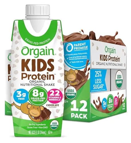 Orgain Organic Kids Nutritional Protein Shake, Chocolate - Kids Snacks with 8g Dairy - TrustMedUSA