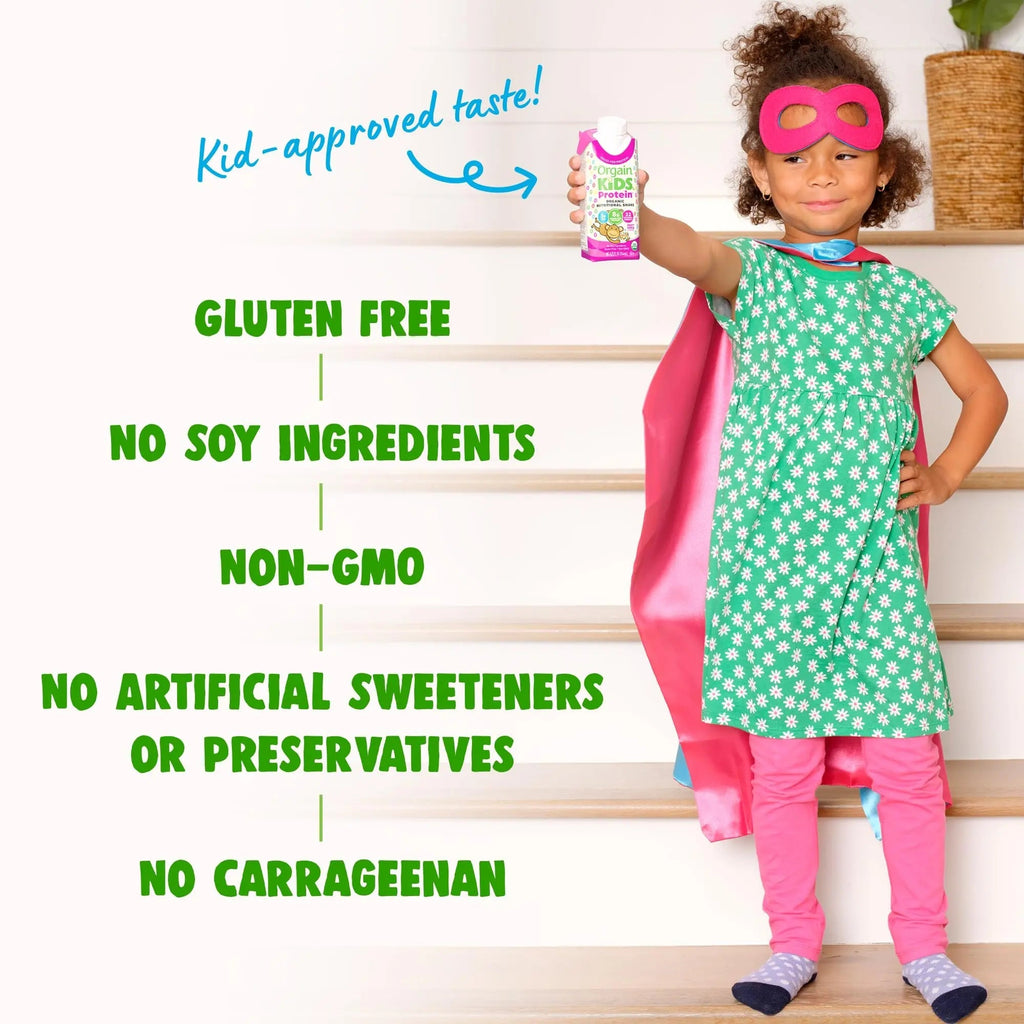 Orgain Organic Kids Nutritional Protein Shake, Fruity Cereal - Kids Snacks with 8g Dairy - TrustMedUSA