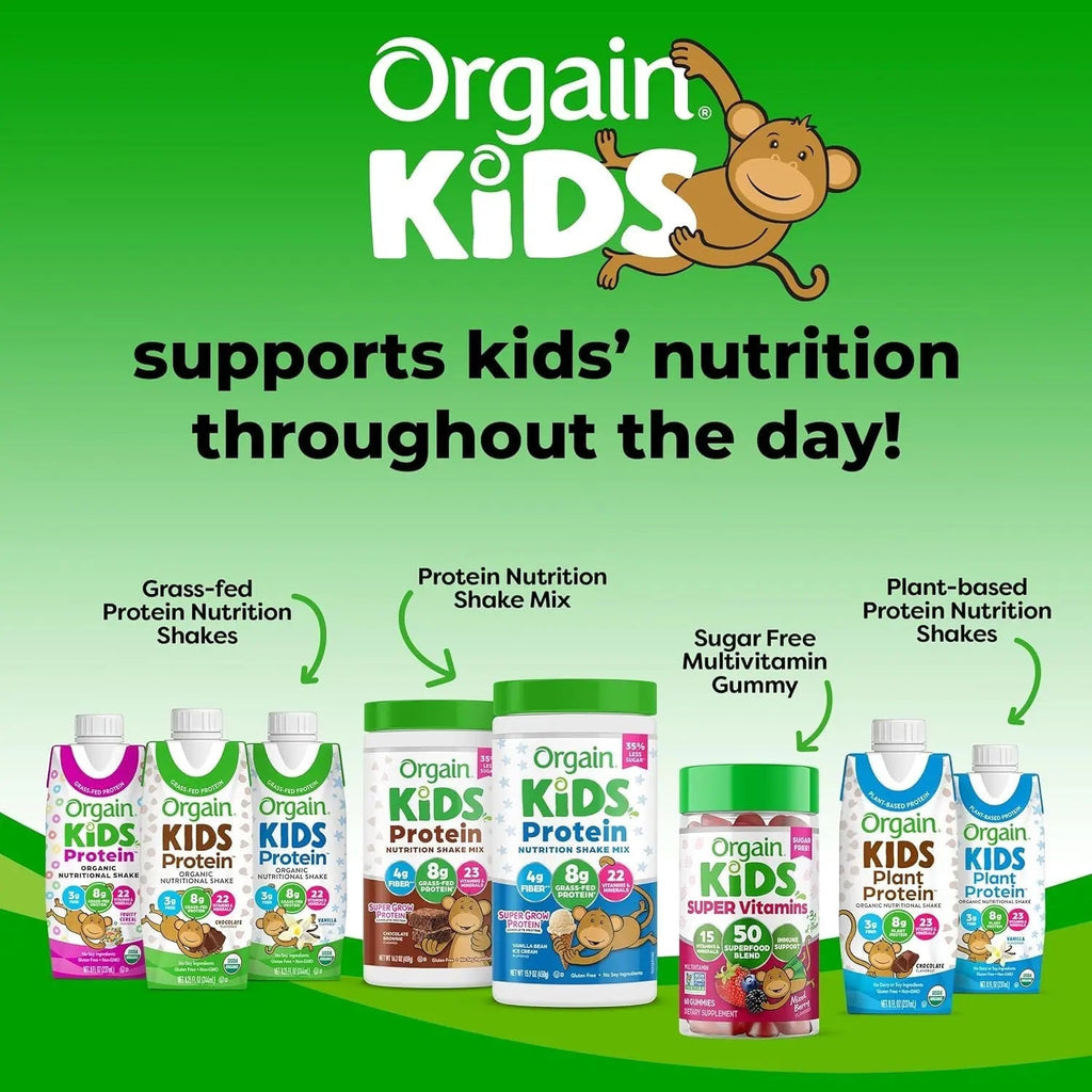 Orgain Organic Kids Nutritional Protein Shake, Fruity Cereal - Kids Snacks with 8g Dairy - TrustMedUSA