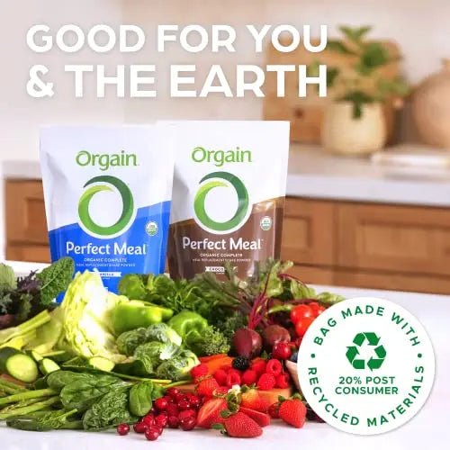 Orgain Organic Perfect Meal Replacement Protein Powder, Chocolate - 25g Plant Based - TrustMedUSA