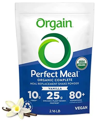 Orgain Organic Perfect Meal Replacement Protein Powder, Vanilla - 25g Plant Based Protein - TrustMedUSA
