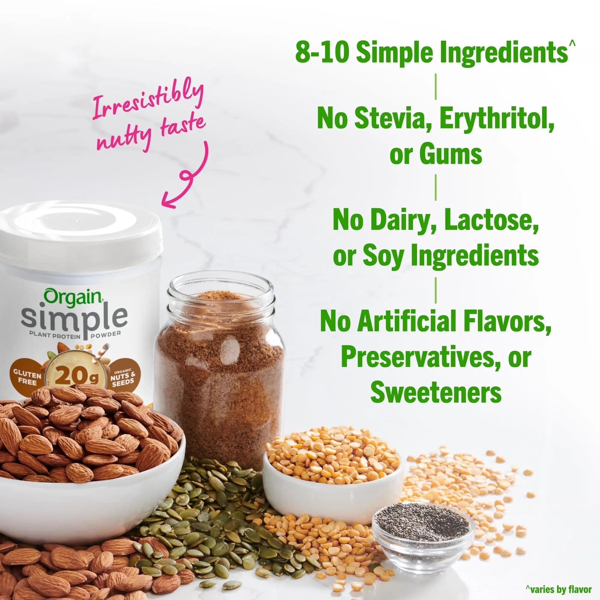 Orgain Organic Simple Vegan Protein Powder, Peanut Butter - 20g Plant Based Protein - TrustMedUSA