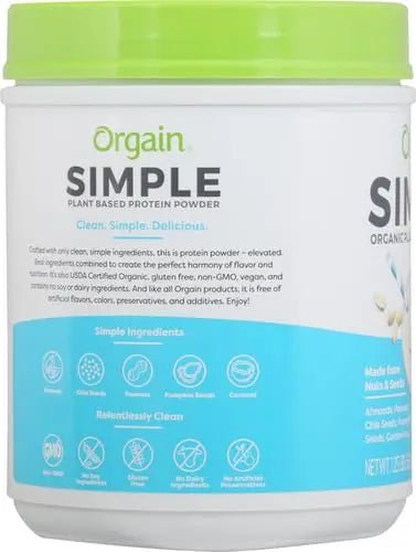 Orgain Organic Simple Vegan Protein Powder, Vanilla - 20g Plant Based Protein - TrustMedUSA
