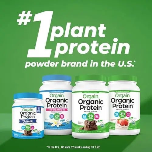 Orgain Organic Unflavored Vegan Protein Powder, Natural Unsweetened - 21g Plant Based - TrustMedUSA