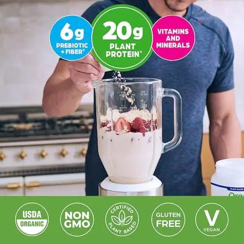 Orgain Organic Vegan Meal Replacement Protein Powder, Vanilla Bean - 20g Plant Based - TrustMedUSA