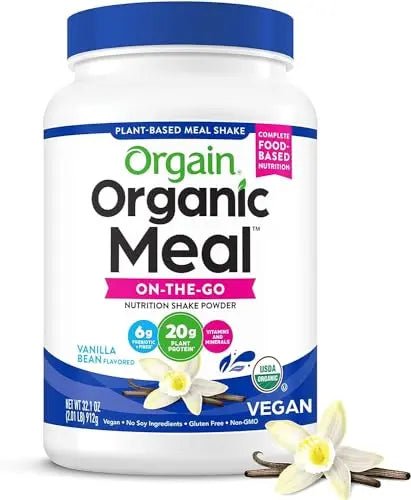Orgain Organic Vegan Meal Replacement Protein Powder, Vanilla Bean - 20g Plant Based - TrustMedUSA