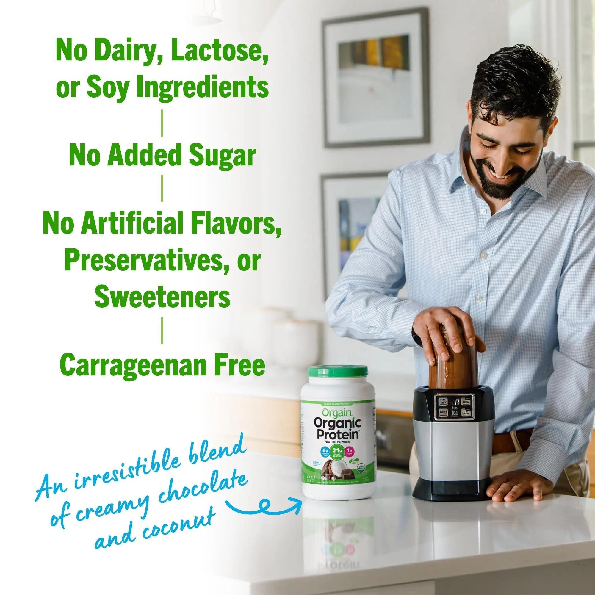 Orgain Organic Vegan Protein Powder, Chocolate Coconut - 21g of Plant Based Protein - TrustMedUSA