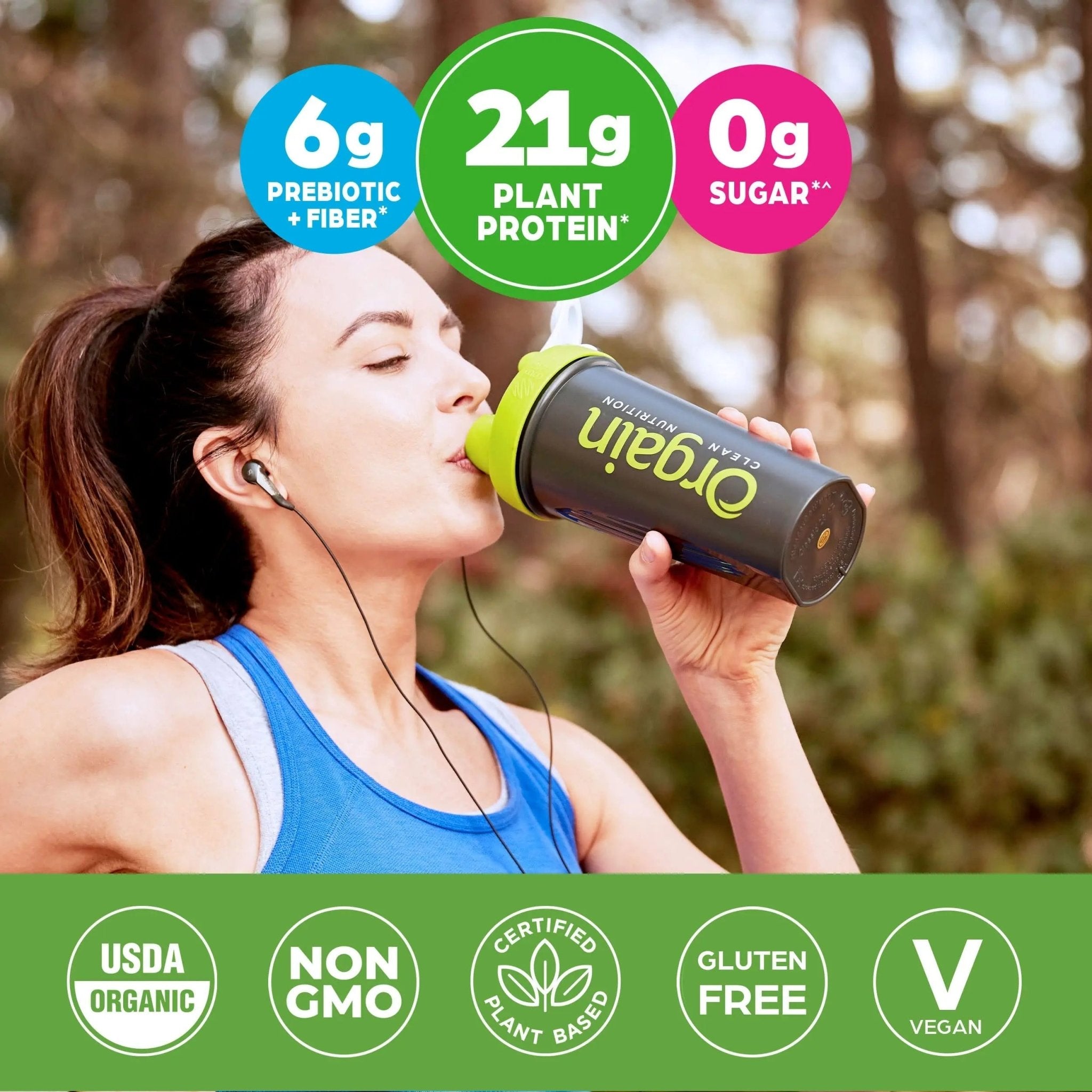 Orgain Organic Vegan Protein Powder, Chocolate Fudge - 21g Plant Based Protein, Gluten - TrustMedUSA