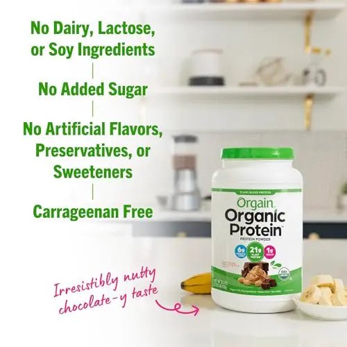 Orgain Organic Vegan Protein Powder, Chocolate Peanut Butter - 21g of Plant Based Protein - TrustMedUSA