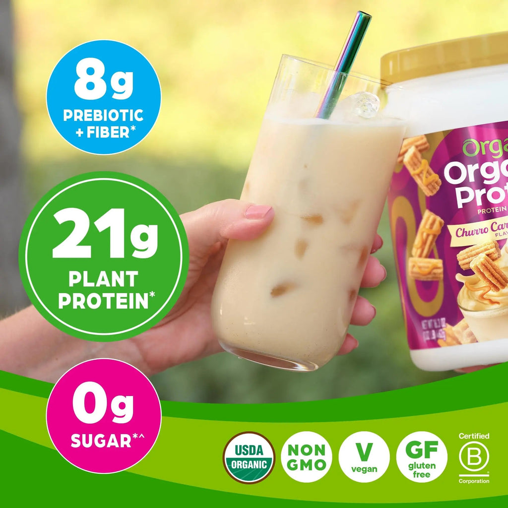 Orgain Organic Vegan Protein Powder, Churro Caramel Swirl - 21g Plant Based Protein - TrustMedUSA