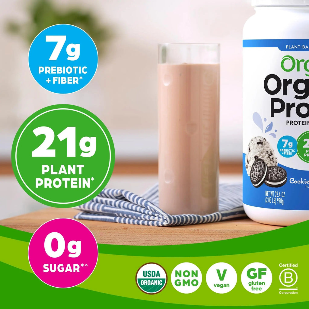Orgain Organic Vegan Protein Powder, Cookies and Cream - 21g Plant Based Protein - TrustMedUSA