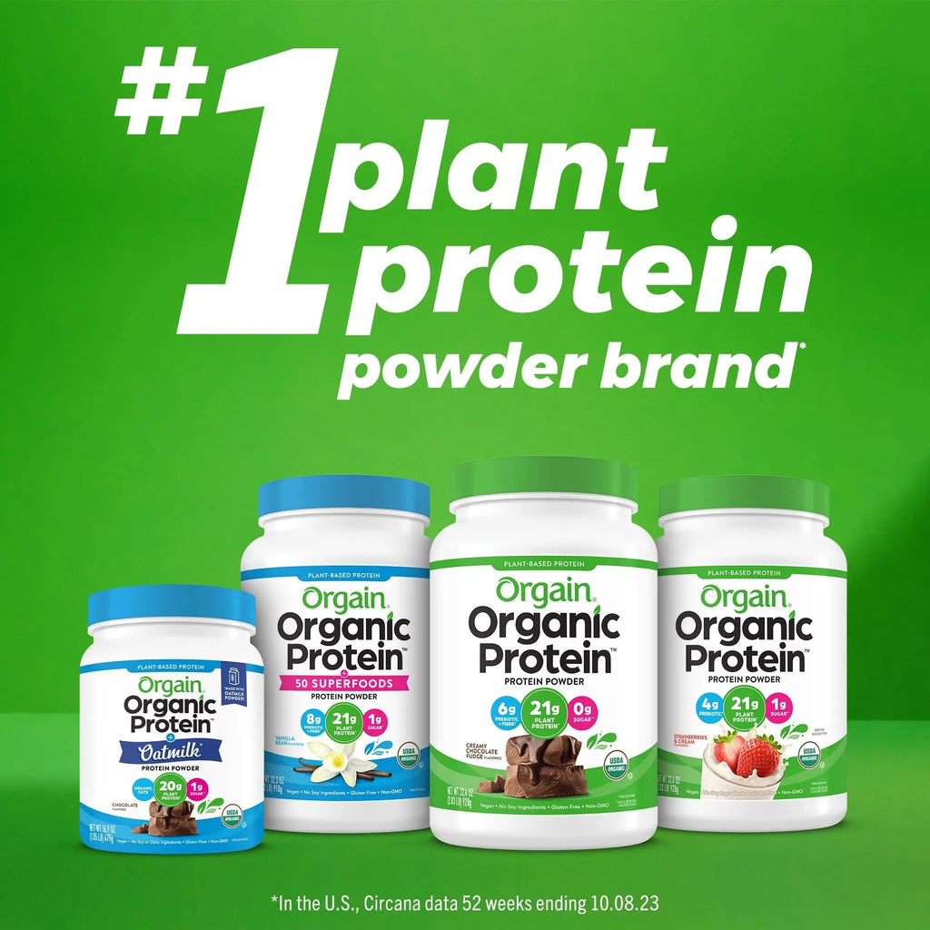 Orgain Organic Vegan Protein Powder, Creamy Chocolate Fudge - 21g Plant Based Protein - TrustMedUSA