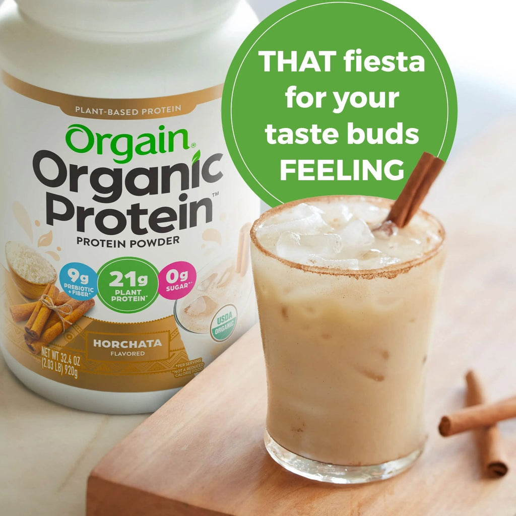 Orgain Organic Vegan Protein Powder, Horchata - 21g of Plant Based Protein, Low Net - TrustMedUSA