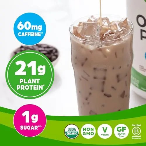 Orgain Organic Vegan Protein Powder, Iced Coffee - 21g Plant Based Protein, Gluten Free - TrustMedUSA