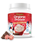 Orgain Organic Vegan Protein Powder, Peppermint Hot Cocoa Seasonal Holiday Flavor - TrustMedUSA