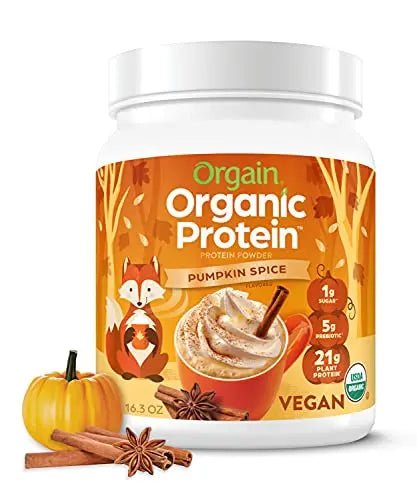 Orgain Organic Vegan Protein Powder, Pumpkin Spice - 21g of Plant Based Protein - TrustMedUSA