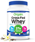 Orgain Whey Protein Powder, Vanilla Bean - 21g Grass Fed Dairy Protein, Gluten Free - TrustMedUSA