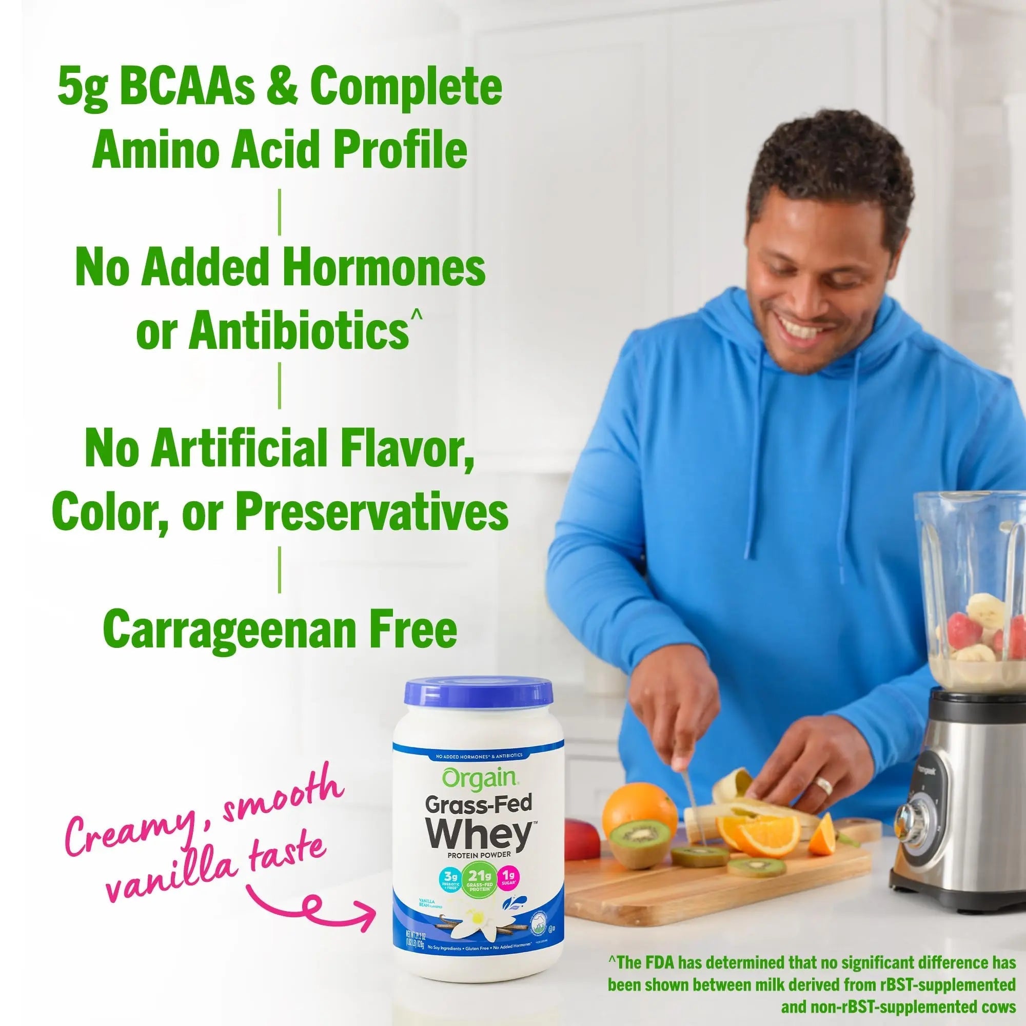 Orgain Whey Protein Powder, Vanilla Bean - 21g Grass Fed Dairy Protein, Gluten Free - TrustMedUSA