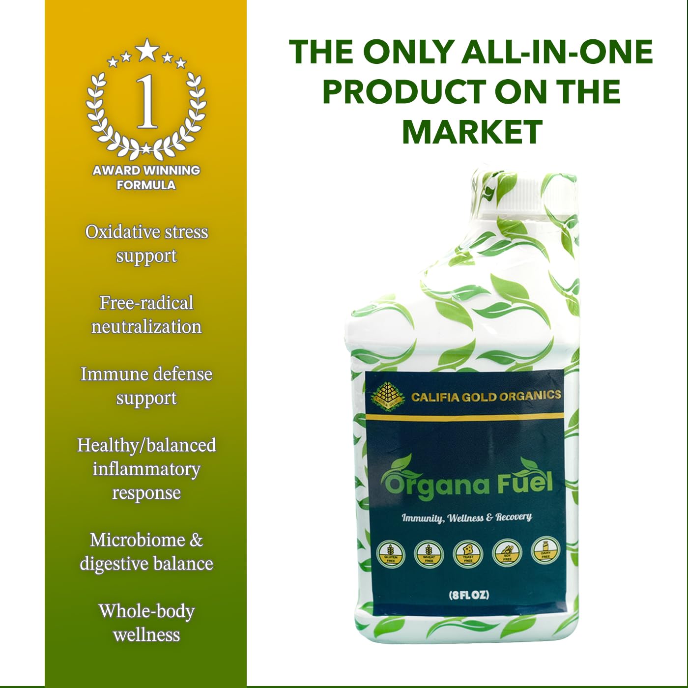 Organa Fuel 30-Day Supply: Advanced Liquid Immune Support Supplement, Supports Cellular, Gut & Organ Health, Vitamins, Minerals, Superfoods, Antioxidant. for Adults & Kids 12+ - 8 fl oz (Pack of 1) - TrustMedUSA