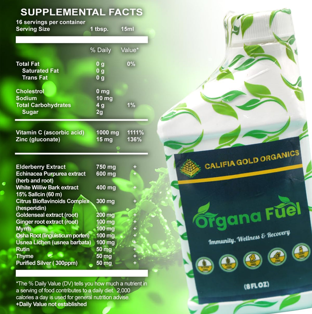 Organa Fuel 30-Day Supply: Advanced Liquid Immune Support Supplement, Supports Cellular, Gut & Organ Health, Vitamins, Minerals, Superfoods, Antioxidant. for Adults & Kids 12+ - 8 fl oz (Pack of 1) - TrustMedUSA