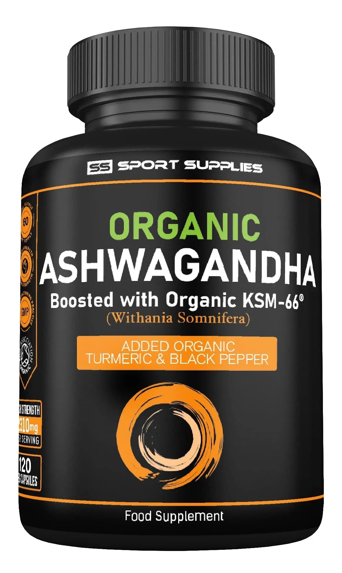 Organic Ashwagandha Capsules 1200mg Boosted with 100mg of Organic KSM-66 - TrustMedUSA