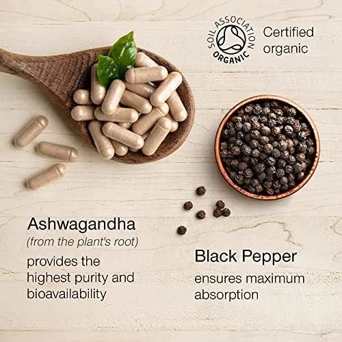 Organic Ashwagandha High Strength - 1000mg Ashwagandha Capsules - Pure Ashwagand - TrustMedUSA