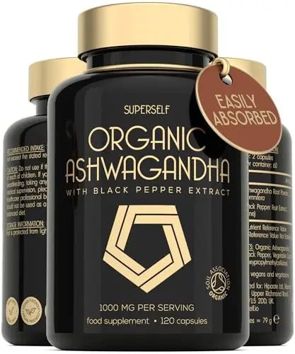 Organic Ashwagandha High Strength - 1000mg Ashwagandha Capsules - Pure Ashwagand - TrustMedUSA