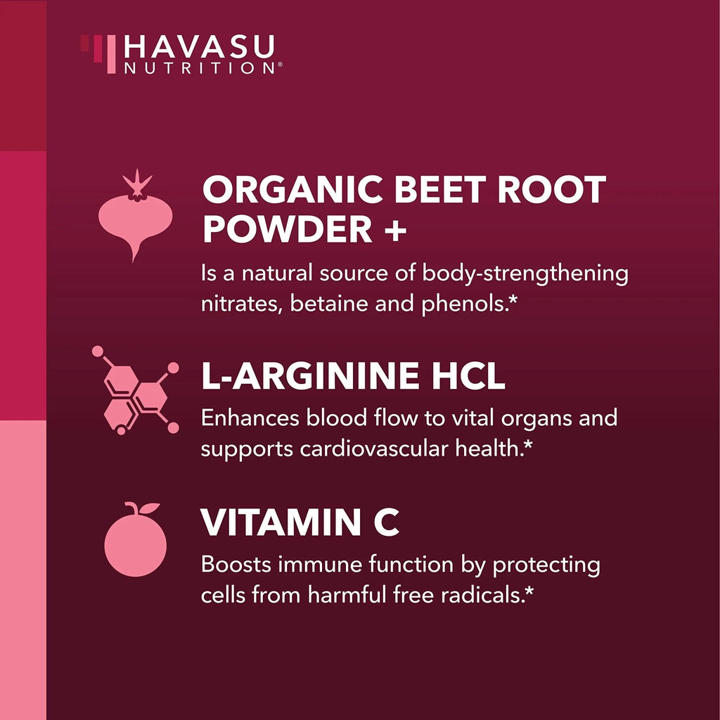Organic Beet Root Powder with BCAA and L-Arginine for Energy and Stamina Support - TrustMedUSA
