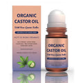 Organic Castor Oil with Rose Quartz Roller, Cold-Pressed Pure Organic Castor Oil Roller Ball for Hair Growth, Eyelashes, Eyebrows & Skin, 1.7 fl oz(1) - TrustMedUSA