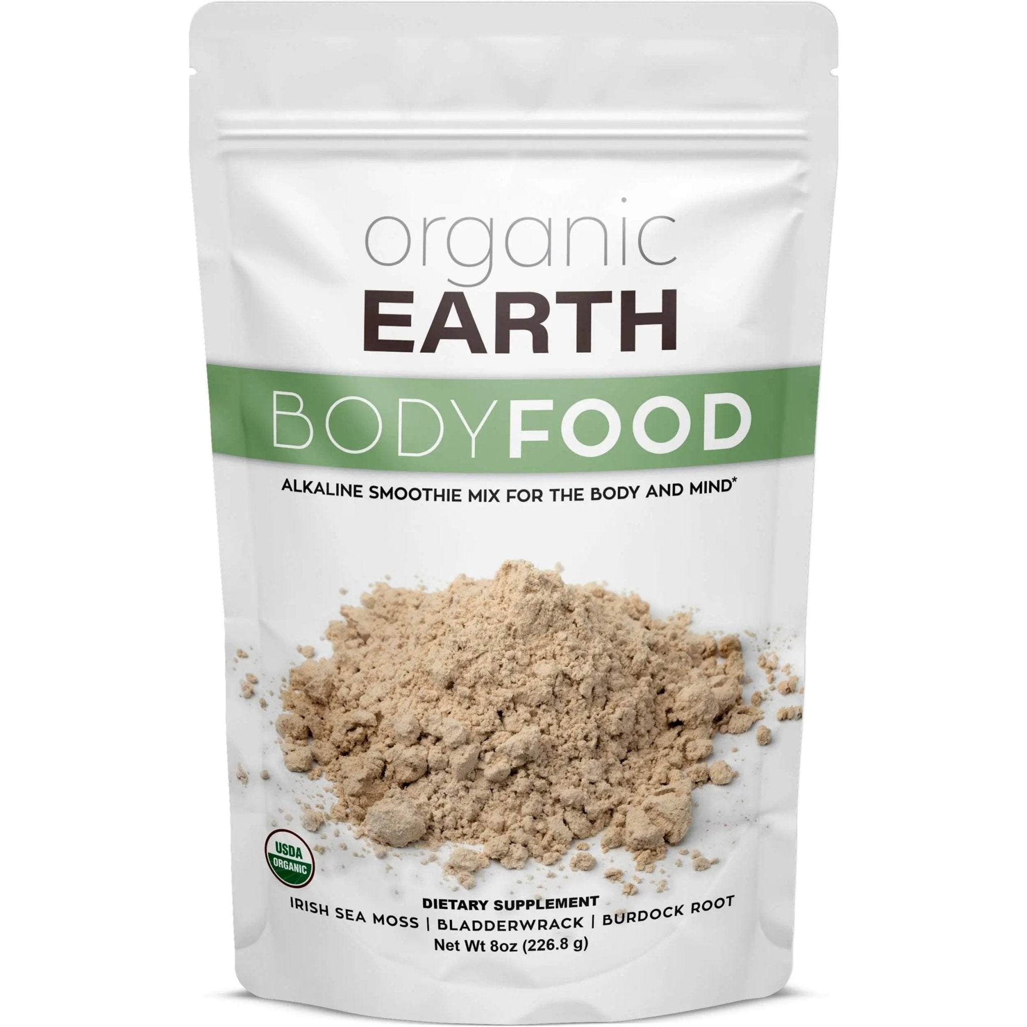 Organic Earth Irish Sea Moss Powder 8oz - Wildcrafted Sea Moss Organic with Bladderwrac - TrustMedUSA