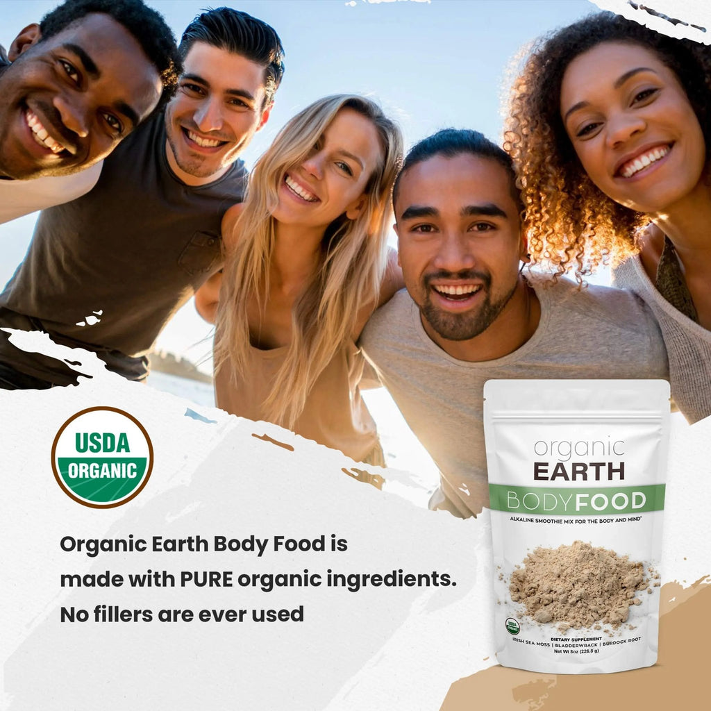 Organic Earth Irish Sea Moss Powder 8oz - Wildcrafted Sea Moss Organic with Bladderwrac - TrustMedUSA