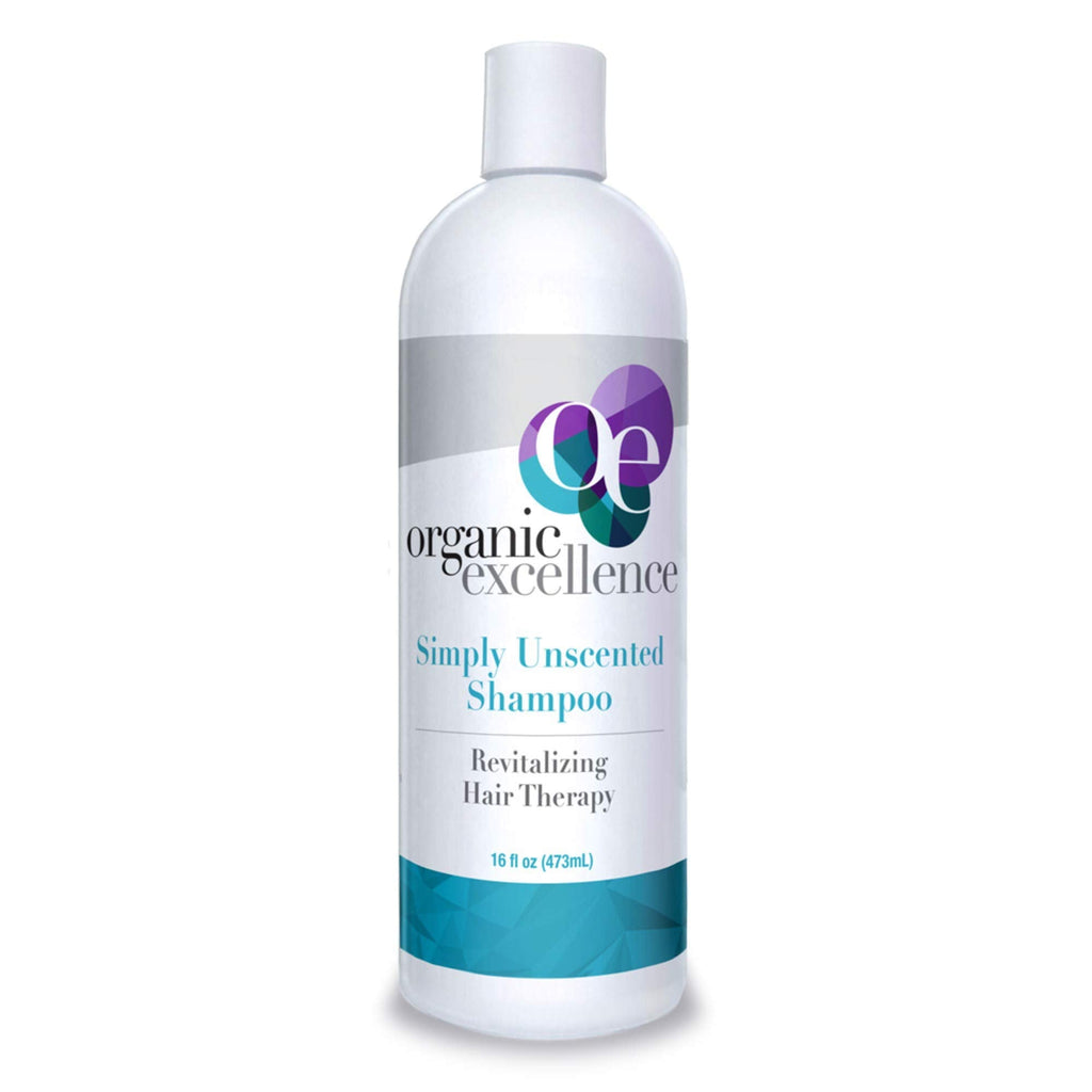 Organic Excellence All Natural Chemical-Free Shampoo | Non-Toxic, Sulfate-Free, Paraben-Free, Fragrance-Free for Men, Women, and Kids - Color-safe 16 fl oz (473 ml) - TrustMedUSA