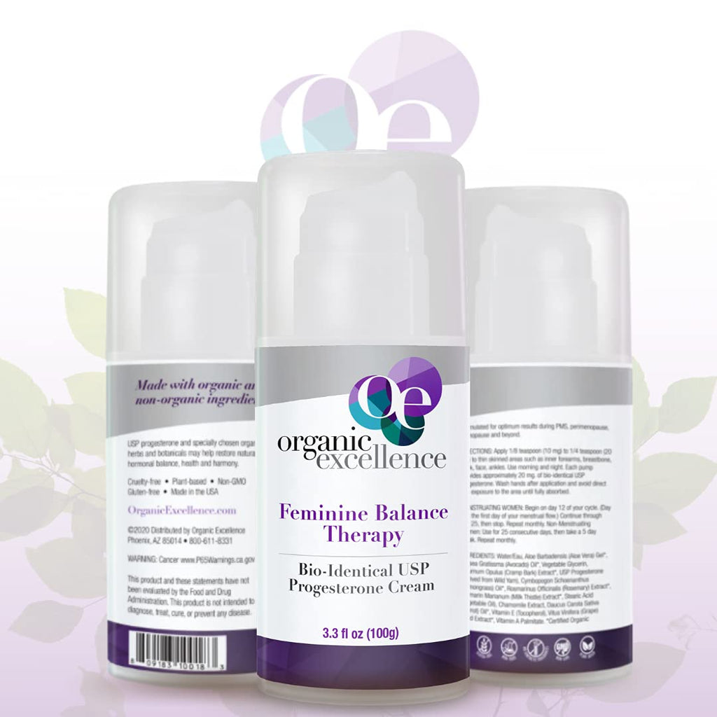 Organic Excellence Feminine Balance Wild Yam & Botanical Cream – Natural Women’s Cream for Everyday Balance – 3.3 fl oz - TrustMedUSA