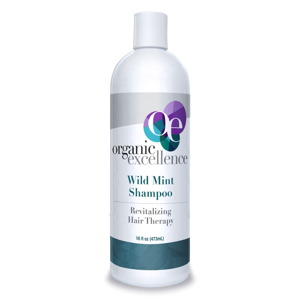 Organic Excellence Natural Organic Shampoo, Wild Mint & Rosemary, Chemical Free, Plant-Based, Toxin-Free, Cruelty-Free, Certified Herbs & Oils For Healthy Full-Bodied Hair 16 fl. oz - TrustMedUSA