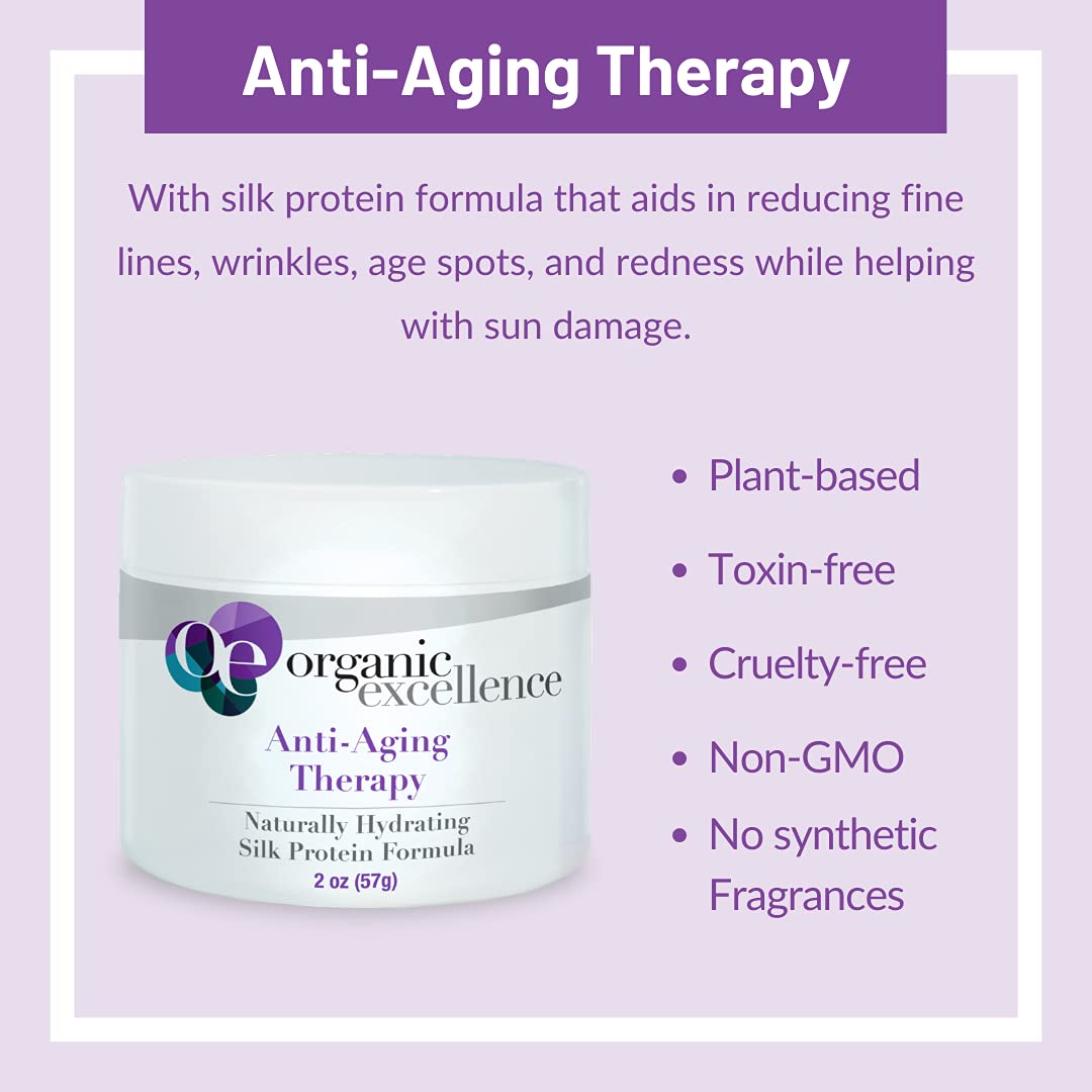 Organic Excellence Organic Moisturizer Face Cream, All Natural Face Moisturizer with Silk Protein to Hydrate, Nourish Protect Skin and Promote Collagen Production Non-Toxic & Fragrance-Free 2 oz - TrustMedUSA