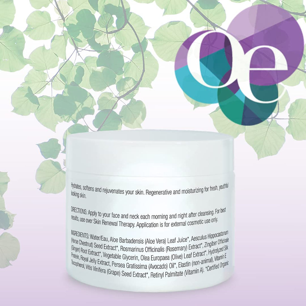 Organic Excellence Organic Moisturizer Face Cream, All Natural Face Moisturizer with Silk Protein to Hydrate, Nourish Protect Skin and Promote Collagen Production Non-Toxic & Fragrance-Free 2 oz - TrustMedUSA