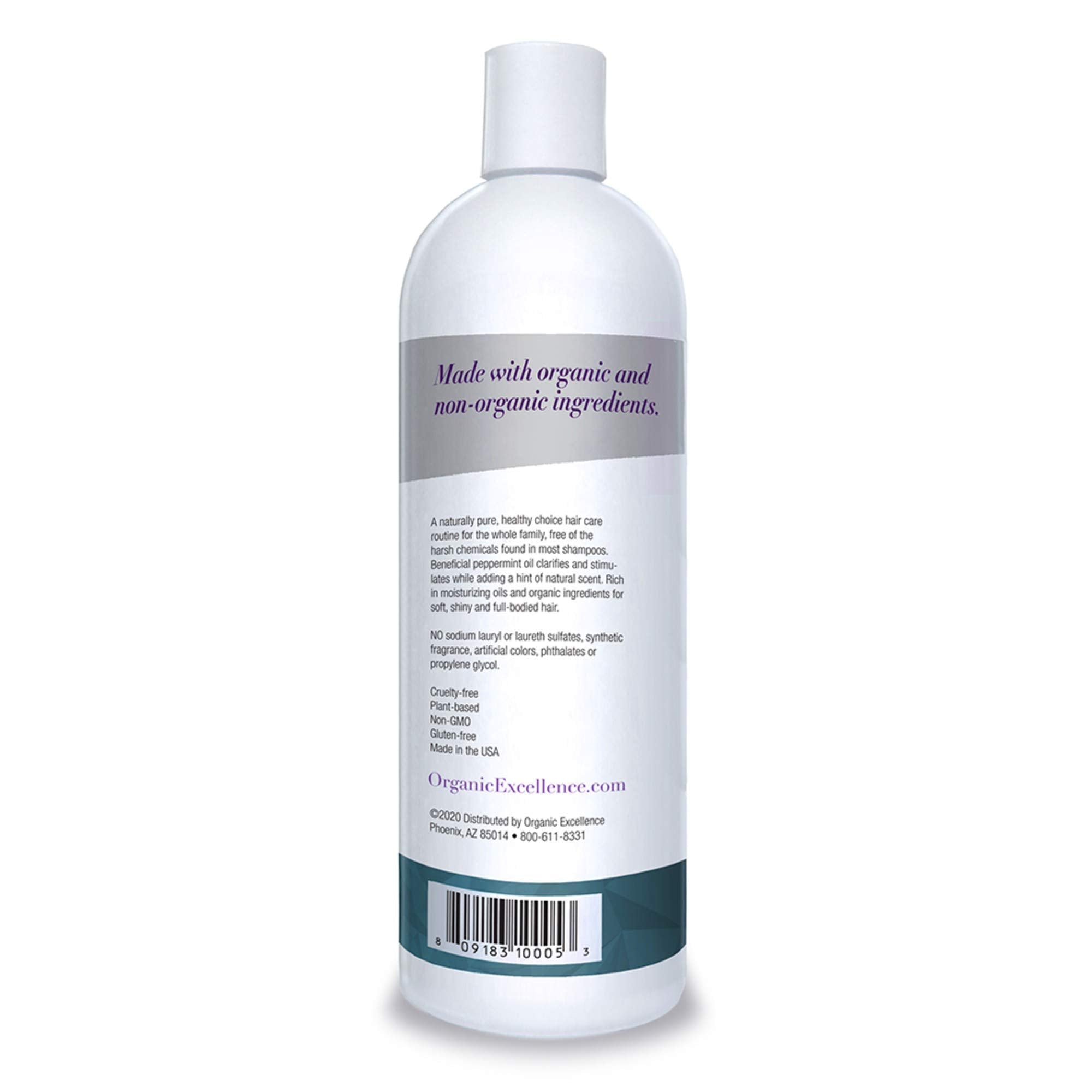 Organic Excellence Wild Mint Shampoo - 16 oz - TrustMedUSA