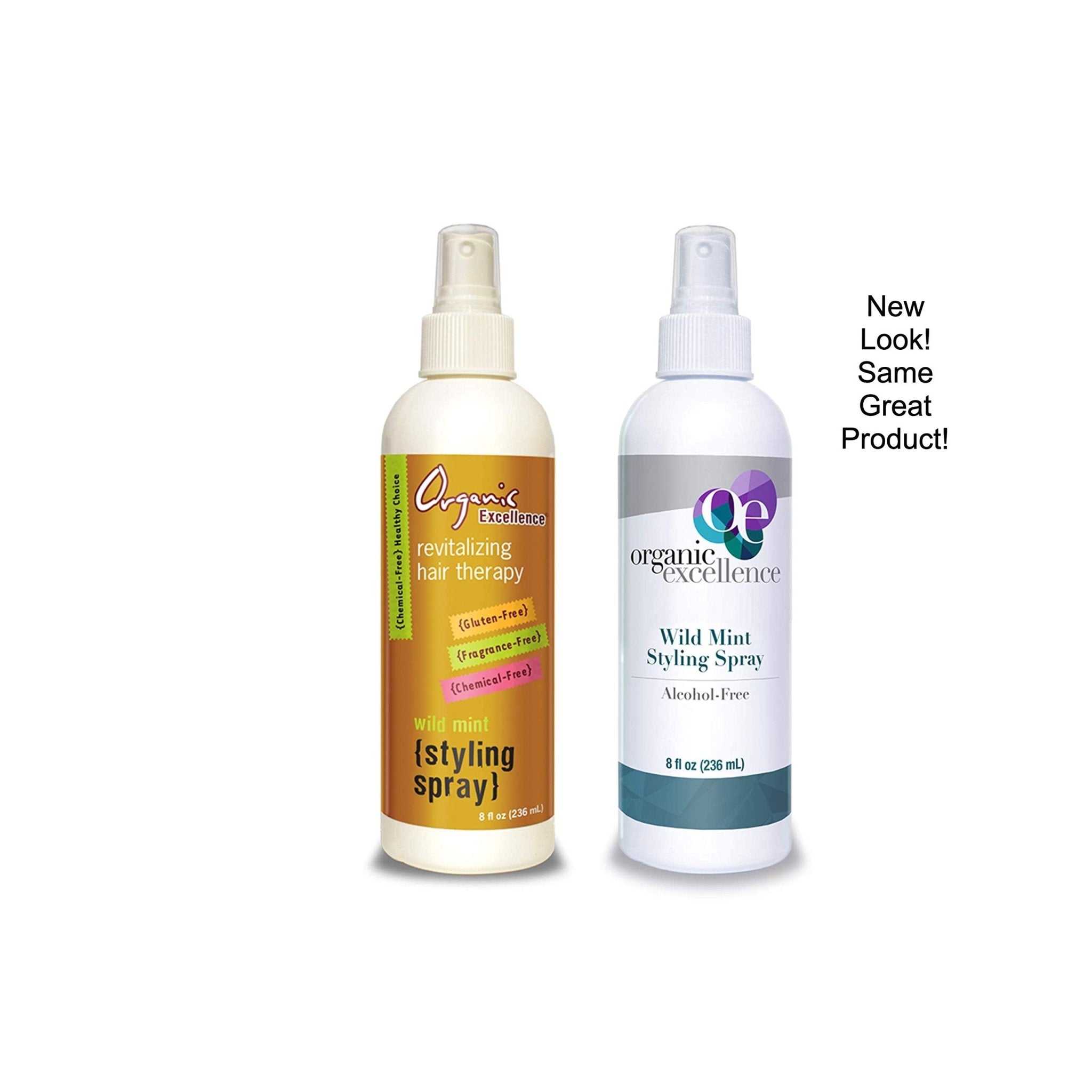 Organic Excellence Wild Mint Styling Spray, Alcohol-Free, pH Neutral, 8 Ounce - TrustMedUSA