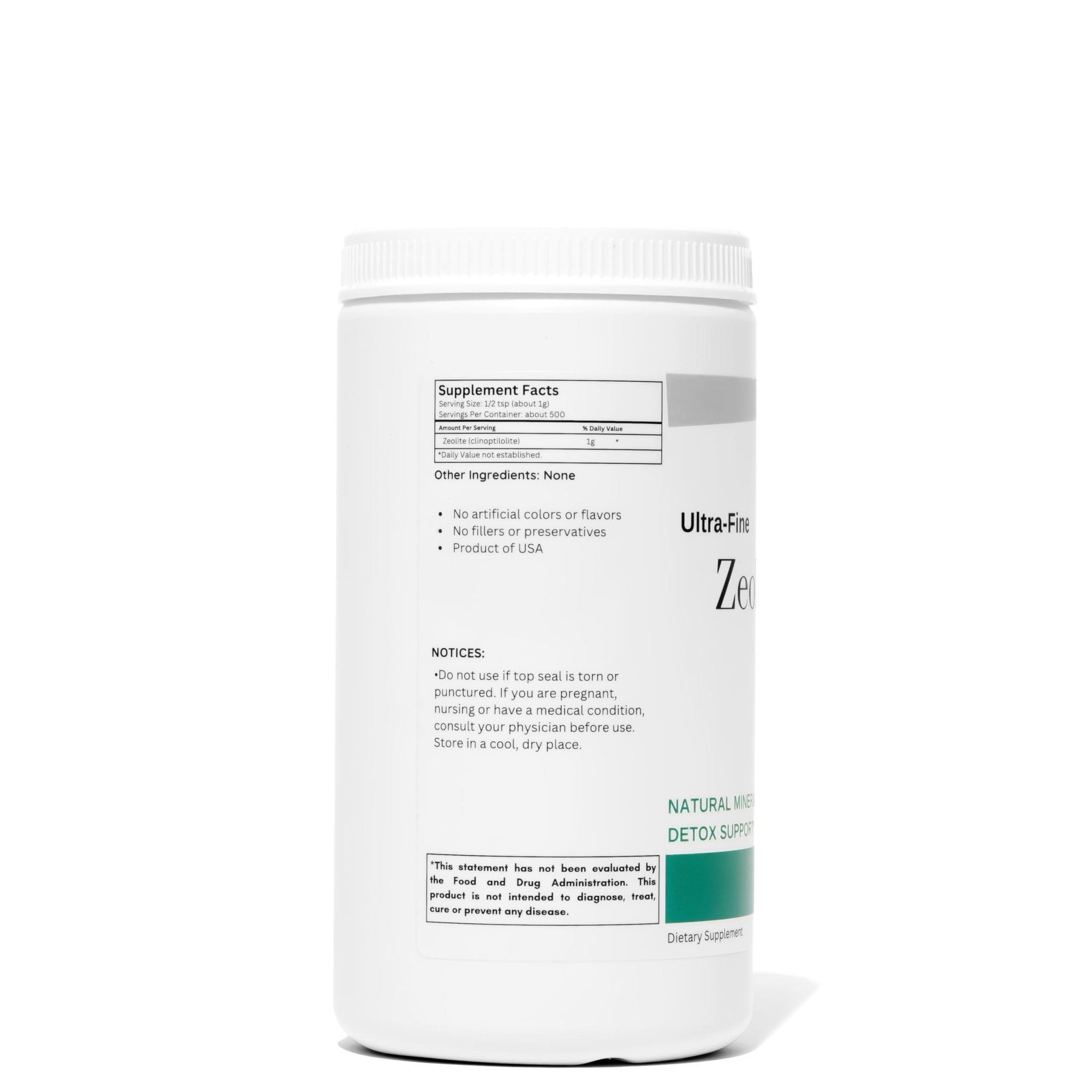 Organic Excellence Zeolite Clinoptilolite Powder – Pure Micronized Mineral Supplement – Supports Gut Health, Cleansing Support & Internal Balance – Non-GMO, Vegan – 500 Servings - TrustMedUSA