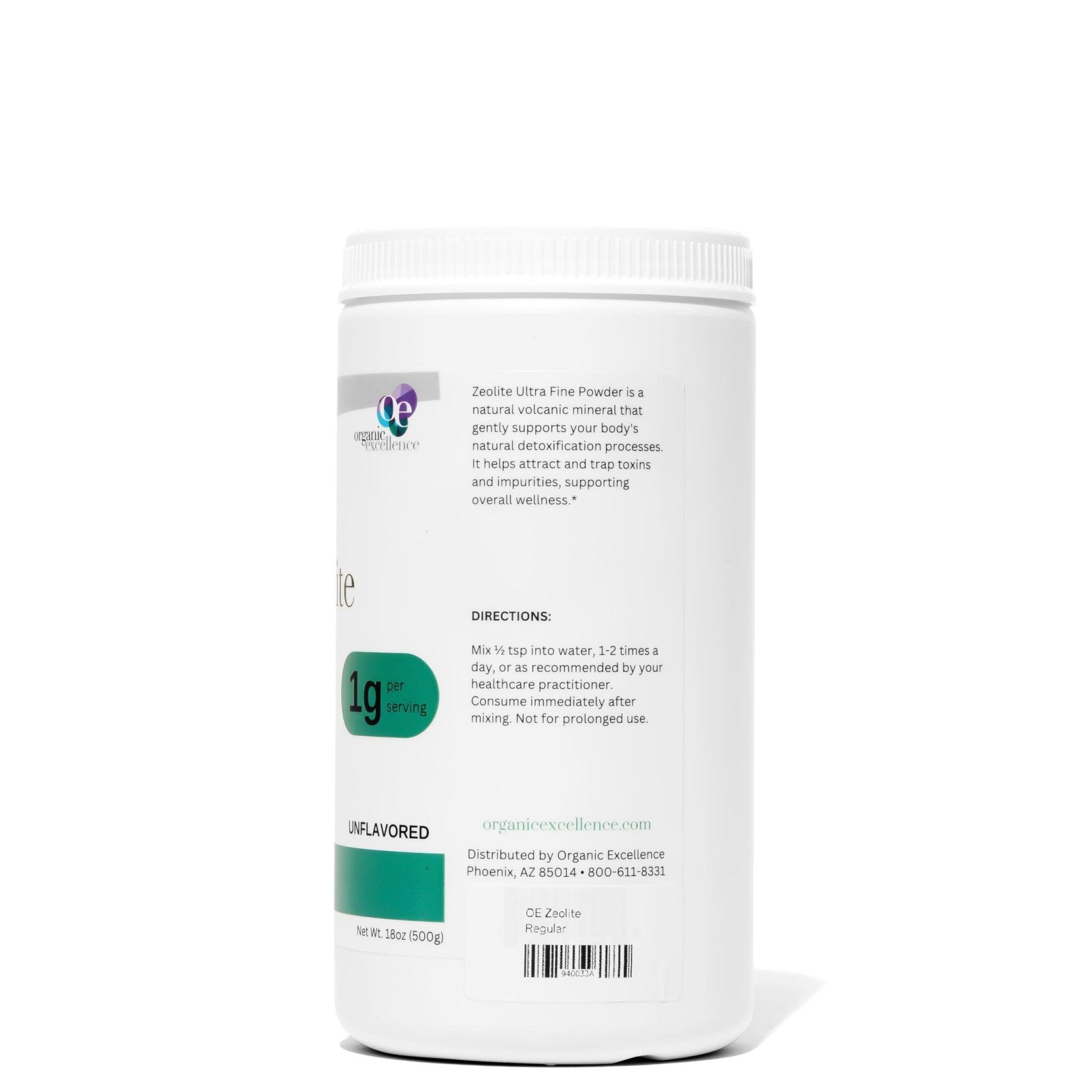 Organic Excellence Zeolite Clinoptilolite Powder – Pure Micronized Mineral Supplement – Supports Gut Health, Cleansing Support & Internal Balance – Non-GMO, Vegan – 500 Servings - TrustMedUSA