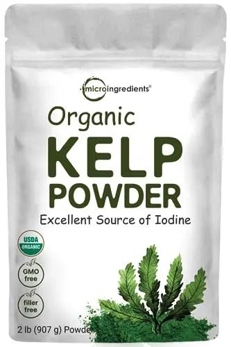 Organic Kelp Powder Supplement, 2lbs | Sustainably US Grown, Raw Ascophyllum Nodosum - TrustMedUSA