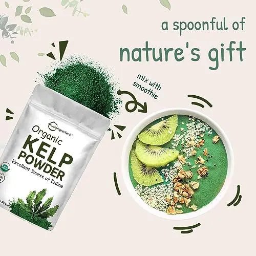 Organic Kelp Powder Supplement, 2lbs | Sustainably US Grown, Raw Ascophyllum Nodosum - TrustMedUSA