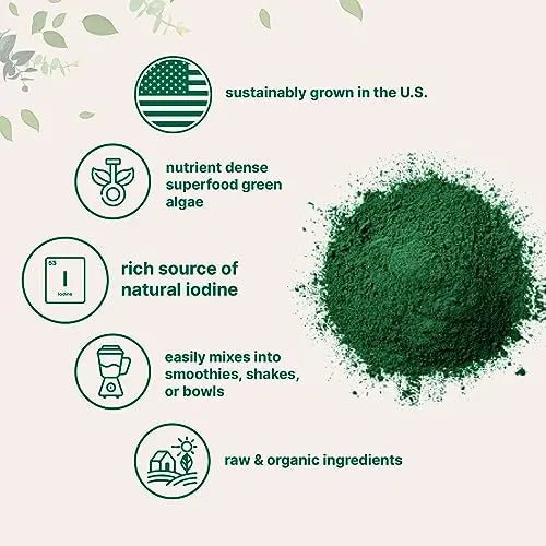 Organic Kelp Powder Supplement, 2lbs | Sustainably US Grown, Raw Ascophyllum Nodosum - TrustMedUSA