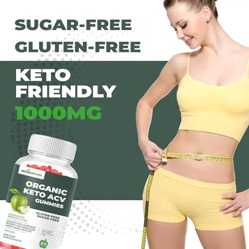 Organic Keto ACV Gummies Advanced Weight Loss - Gluten & Sugar Free Belly Fat Burner - TrustMedUSA
