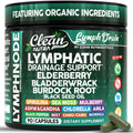 Organic Lymphatic Drainage Supplements | Elderberry Bladderwrack Burdock Root Black Seed Oil Spirulina Sea Moss Ashwagandha Chlorella Amla Beet Moringa Chlorophyll Lymph System Capsules By Clean Nutra - Maple Wellness Supplements