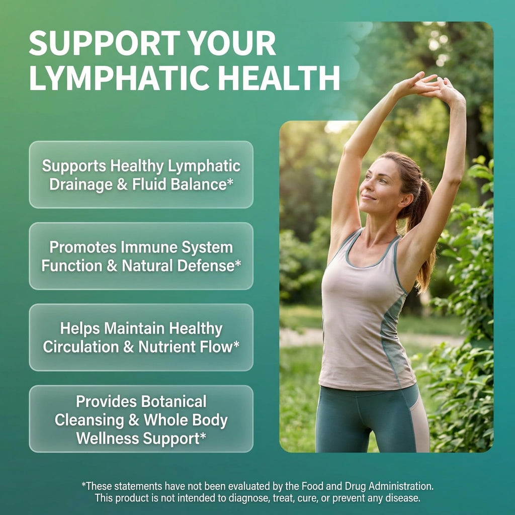 Organic Lymphatic Drainage Supplements | Elderberry Bladderwrack Burdock Root Black Seed Oil Spirulina Sea Moss Ashwagandha Chlorella Amla Beet Moringa Chlorophyll Lymph System Capsules By Clean Nutra - Maple Wellness Supplements