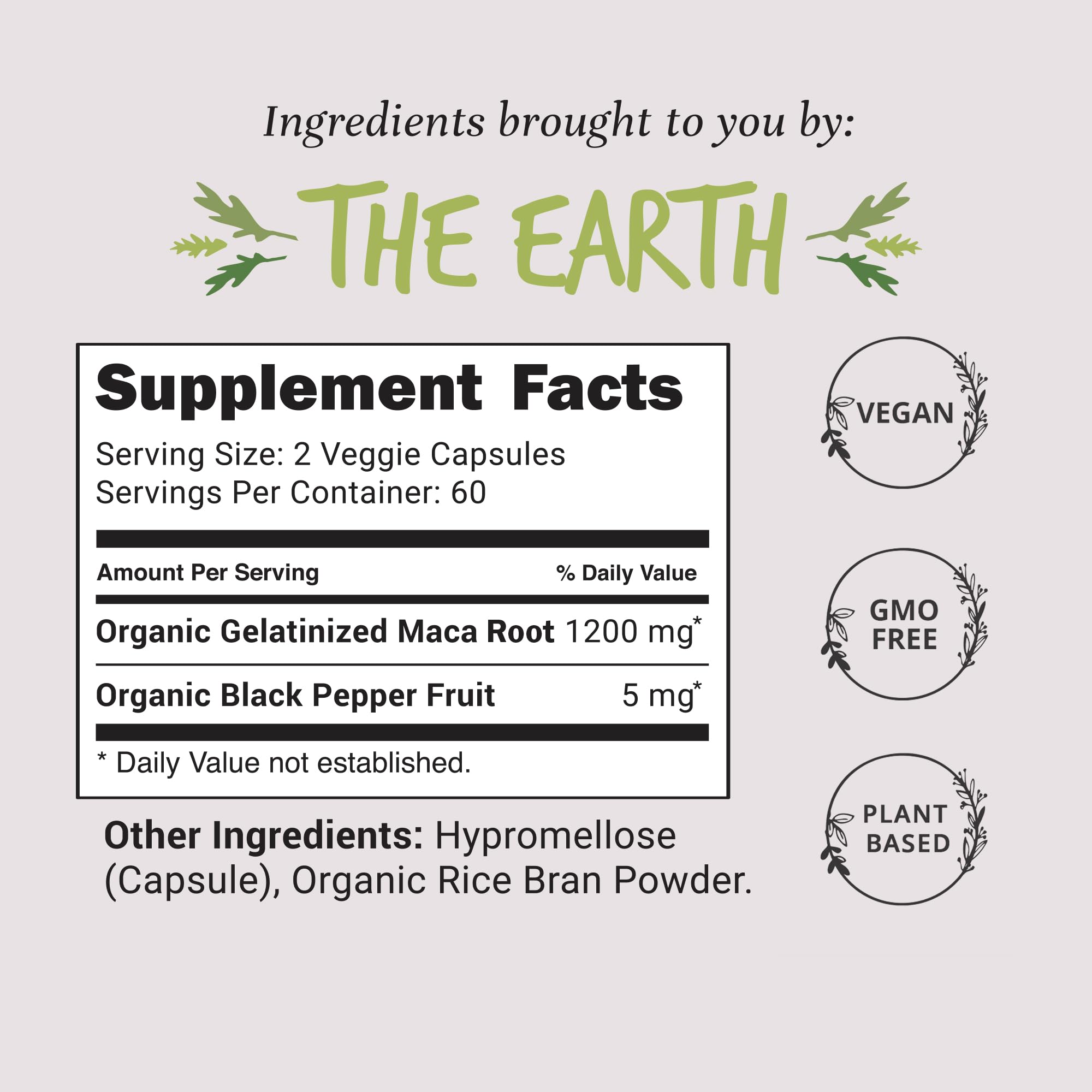 Organic Maca Root Capsules 1200 mg – Libido Booster for Women Fast Acting & Potent | Female Maca Supplement | Energy Pills from Peru | Includes Black Pepper for High Absorption | Vegan, 120 Ct - TrustMedUSA
